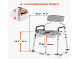 Bedside Commode Chair, 227 kg Capacity, 4-in-1 Portable Toilet and Raised Toilet with Padded V952-WLKBSLRZD500Y4MTK001V0