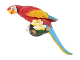 Parrot Sculpture Decoration Indoor Outdoor Resin Macaw Statue Figurine Garden Art Right Red V1294-YM0901-3115240123011