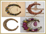 Tutuviw Rattan Crescent Moon Shaped Grapevine 11.8in Natural Rattan Vine Branch V1189-WXFWAL-20260319-00579