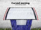 Instahut Window Door Awning 0.8mx1m Transparent AWN-08X1-CLR