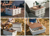 Size M - Multifunctional Folding Camping Storage Box, Car Trunk Organizer, Picnic Storage Bin with V1265-AU-495-L