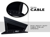 600mm Pair of Under Tray Tool Box Aluminium Undertray Underbody Toolbox Black V379-UTABLCK600