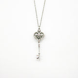 Gift Box - Key White Gold Aroma Necklace Purify Oil Blend V760-GBAJ - 38