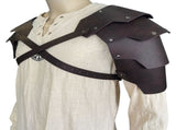 Medieval Faux Leather pauldron , Vintage Mercenary Knight Shoulder Armor for Cosplay Costume V1192-AZ-W-2969