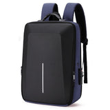 Hard Shell Backpack Alloy Frame Anti-Theft Computer Bag For Men Blue PRL-7047432060DBT