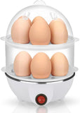Electric Egg Cooker 14 Egg Capacity Double Layer with Auto Shut-Off Timer 350W Multifunctional for V1258-DP02-BOL-395