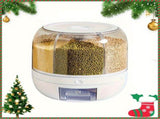 rotating storage container, large capacity grain storage, food storage box, sealed food container, V1102-122-10807-WHT-20L