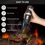 2PCS Electric Salt and Pepper Grinder Set, Rechargeable Salt and Pepper Mill Rechargeable Batteries, V1192-AZ-W-9813