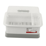 Dish Drainer Minimalist Dustproof Space Saving Dish Drying Bowl with Lid for Home Kitchen L V1294-YM0716-3118220114212