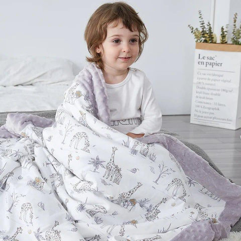 Domimia Thick Padded Minky Cotton Kids Blanket - 2.5 tog Wildflower Boquet DTK10102