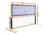 Everfit Pickleball Net Rebounder Portable Training Practice 6FT Black Yellow PB-B-6FT-YE