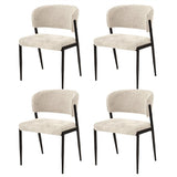 Artiss Dining Chairs Set of 4 Linen Fabric Soft Upholstered Chairs Beige DINC-KJ-7016-BGX4