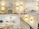 Black Battery Operated Wall Sconce Set of 2, Rechargeable Wireless Wall Lights with Remote and V1171-CB-BOM001617