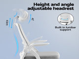 Artiss Standing Desk Office Chair Sit Stand Ergonomic Combo 140cm White SDOC-ET156E-MESH-WHGY