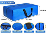 4 Pack Extra Large Moving Bags, Heavy Duty Blue Moving Tote Bags with Zippers & Carrying Handles, V1370-AZ4-16690