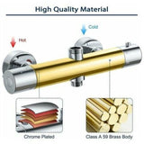 Thermostatic Column, Brass Shower Faucet High G3 4, Low G1 2, 26.4 mm, 21 mm, 150 mm V1237-ZY-715-055