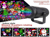LED Christmas Projection Light Christmas Decorations Winter Wonderland Decor - Black - Size V1102-129-18408-BLK-HALLOWEEN