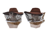 Beekeeper Cowboy Hat Tightening Design Breathable Mesh Beekeeping Veil Hat for Beekeepers Fishermen V1294-YM0523-3111220084311
