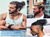 100pcs Men Hair Tie For Man Bun.Man Bands Hair Ties For Mens Long Hair Elastic Fabric Hair Ties V1189-WXFWAL-20260319-00467