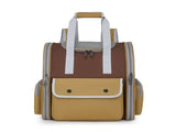 Khaki Portable Pet Carrier Backpack - Spacious, Breathable, and Travel-Friendly for Cats and Small V888-ELOSUNG21974