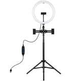 11.8 Led Ring Light Kit With Tripod & Dual Phone Bracket - 3 Modes Dual Colour Temperature Usb Live V562-B2603TKP