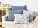Decorative Set of 4 Square Couch Pillows Linen Cushion Cover for Couch Sofa Living Room, 18"x18" V1189-WXFWAL-20260319-00053