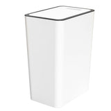 Press Type Trash Can with Cover 15L Capacity Plastic Garbage Bin for Bathroom Toilet Kitchen White V1294-YM0710-3117230303711