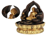 LED Lighted Tabletop Fountain Resin Water Fountain Ornaments Meditating Buddha Statue Home V1294-YM0901-3111200176312