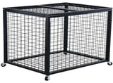 Rolling Sports Ball Storage Cart, Basketball Cage with Double Lids, Sport Equipment Holder Organizer V952-QL363026YCTJW44KTV0