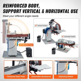 Belt Grinder Sander 72 x 2-Inch Belt Polisher with VFD 3 Grinding Moulds V952-SDMC1500W728DDD10V3