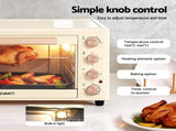 Devanti 60L Convection Oven Electric Fryer Ovens 2000W Cream ECO-B-NHP-60L-CR