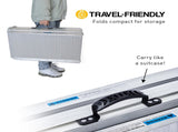 Kartrite 5ft Aluminium Foldable Wheelchair Ramp Non-Slip R02 Silver RAM-WCR-R02-5FT