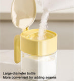 3 Pack Glass Spice Jars with Spoons, Yellow Kitchen Salt and Pepper Shakers, 360 ml V1237-ZY-917-143