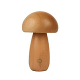 Cordless Wooden Mushroom Lamp Touch Dimmable Table Lamp Rechargeable Night Light V1263-JX-7169