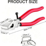 51Pcs Key Fob Hardware Set with Pliers,1 Inch Keychain Rings for Wristlet Lanyard and Keychain V1370-AZ4-15798