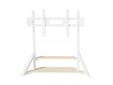 White Heavy Duty TV Floor Stand with 2-Tier Shelves for 65-100 Inch Large Screens V767-U-Z1188-WT