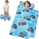 Roll-Up Nap Mat 3-in-1 Washed Minky Dot with Polyester Fill, Detachable Pillow & Blanket, V1232-WST-003
