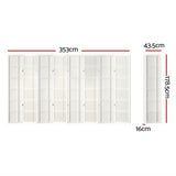 Artiss 8 Panel Room Divider Screen 353x179cm Nova White RD-7001-8P-WH