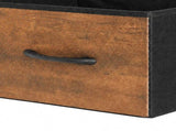 Levede Bookshelf 10 Open Cubes 3 Fabric Drawers Wood Black CH1180-BR-AU