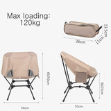 Beige Portable Lightweight Folding Beach Chair - Compact Fishing Chair with Square Legs for Outdoor V888-ELOSUNG46751
