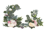 2pcs Hanging Flowers Swag ABS Artificial Decorative Arch Flowers with Bandage for Wedding V1294-YM0718-3115220088211