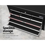 Giantz 10 Drawer Tool Box Cabinet Chest Toolbox Storage Garage Organiser Black TB-10DR-CHEST-BK