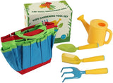 Kids Garden Tool Set All-in-One Gardening Kit with Trowel, Shovel, Rake, Watering Can & Tote Bag V1258-DP02-C-268