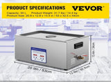 Digital Ultrasonic Cleaner 30L Ultrasonic Cleaning Machine 40kHz Sonic Cleaner Machine 316 & 304 V952-QX30L316-220VBWIVV3