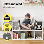 Keezi Kids Bookshelf Bookcase Toys Box Shelves Storage Cabinet Container Children Organiser FURNI-C-BOOK-5COMP-WH