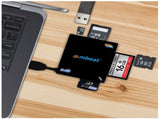 MBEAT USB 3.0 Super Speed Multiple Card Reader - 2x SD and 2x Micro SD/Compatible SDHC/MicroSDHC to V177-L-USMB-USB-MCR168