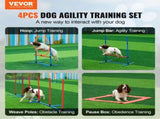 Dog Agility Training Equipment, 4 PCS Set with Adjustable High Hurdles,6 Weave Poles,Jump V952-TYKMJKCTJJCKST31JV0