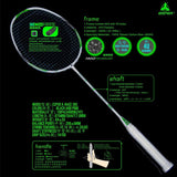 ESPER Explorer X-RACE 38S Badminton Racket 4U 84g Full Carbon Fiber Beginner G5 Aerodynamic V1232-XRACE38S001