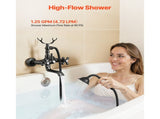 Clawfoot Tub Faucet, Wall Mount Bathtub Faucets with Handheld Shower, Vintage Oil-Rubbed Bronze V952-BGSZZYGLTLTHLAC1L002V0