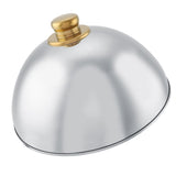Stainless Steel Kitchen Restaurant Dining Food Serving Platter Lid Dome Plate Cover V1294-YM0901-JY20185-01